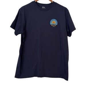 Men's Billabong Navy Blue Short Sleeve Surf Tee with Graphic Design